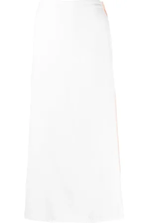 YOHJI YAMAMOTO 2000s logo-tape midi skirt