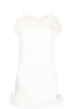Gilda & Pearl Celeste feather-trim mini dress