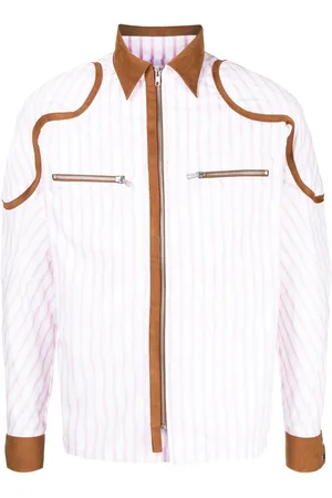 Kennel & Schmenger Patch-detail striped shirts