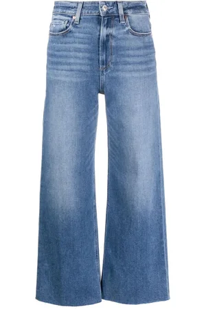 Paige Anessa cropped wide-leg jeans