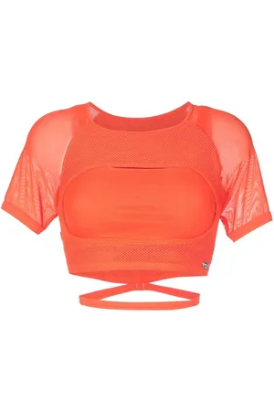 AMIR SLAMA SLAMA GYM + MANLY cropped performance T-shirt