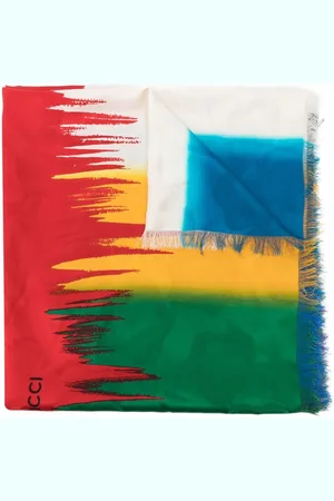 Gucci 1990s abstract-print silk scarf