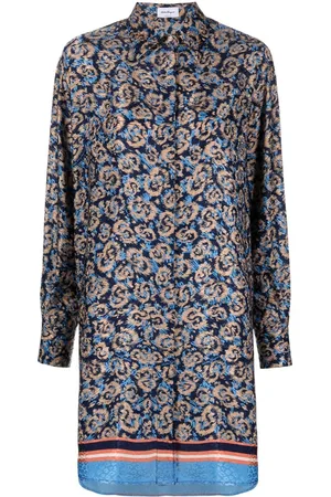 Salvatore Ferragamo Floral-print oversized silk shirt