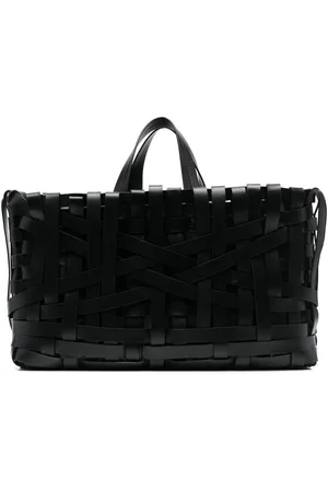 Jil Sander Leather interwoven tote bag