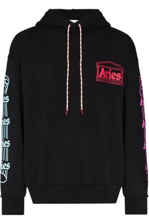 ARIES Logo-print drawstring hoodie