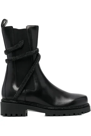RENE CAOVILLA Wrap-around leather boots