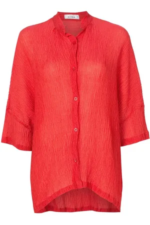 AMIR SLAMA Crinckled-finish silk shirt