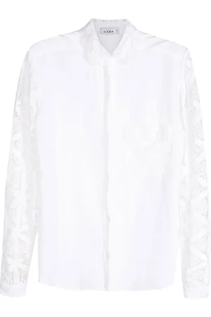 AMIR SLAMA Crochet-detail long-sleeved shirt