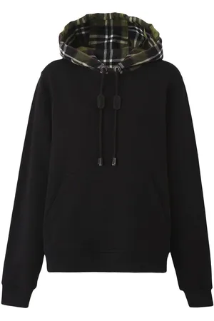 Burberry Checked hooded jumper