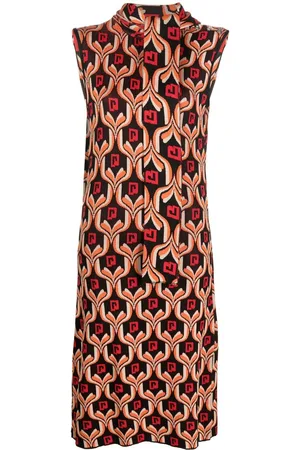Paco rabanne Patterned sleeveless midi dress