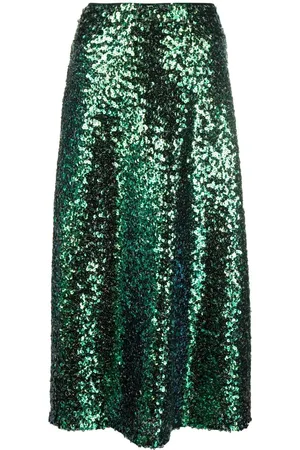 Vince Sequin A-line midi skirt