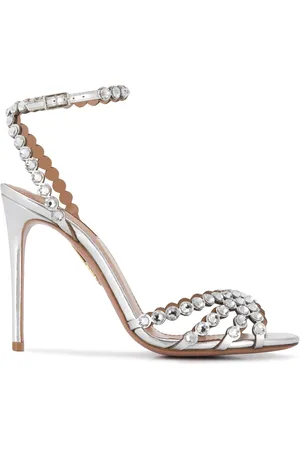 Aquazzura Tequila 105mm crystal embellished sandals