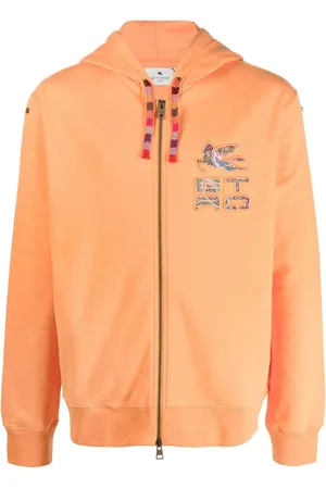 Etro Logo-debossed zip-up hoodie