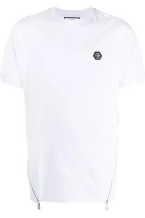 Philipp Plein Logo-patch zipped T-shirt