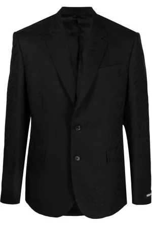 VERSACE La Greca single-breasted wool blazer