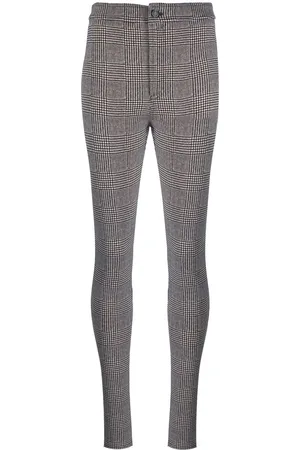 Saint Laurent Check-patterned skinny trousers