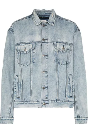 KSUBI Acid-wash distressed denim jacket