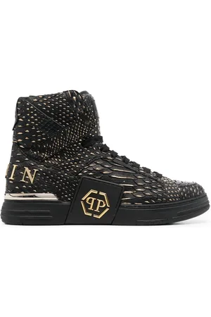 Philipp Plein Snakeskin-effect high-top sneakers