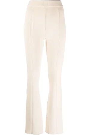 AERON Ribbed-knit flared trousers