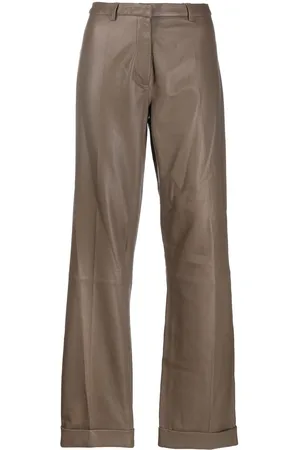 FEDERICA TOSI Flared leather trousers