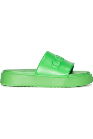 Ganni Logo-embossed slide sandals