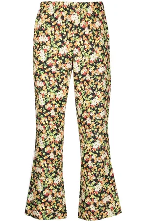 Marni Floral-print pull-on trousers