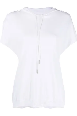 Fabiana Filippi Fine-knit short-sleeved hoodie