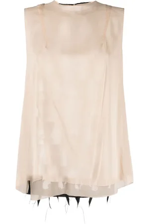 Maison Margiela Cut-out detail sleeveless blouse