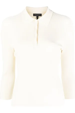 RAG&BONE Pacey ribbed-knit polo top