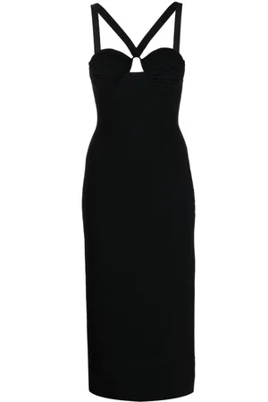 GALVAN Venus halterneck midi dress