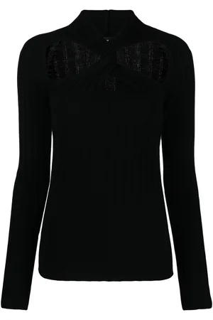 VERSACE Twisted ribbed-knit jumper