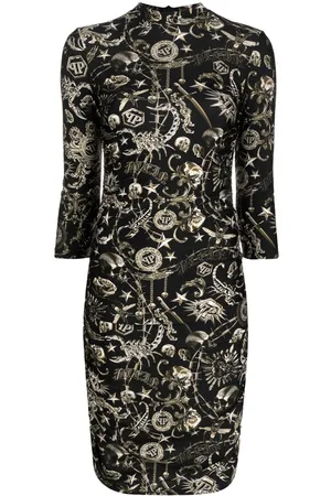 Philipp Plein Scorpion-print mini dress