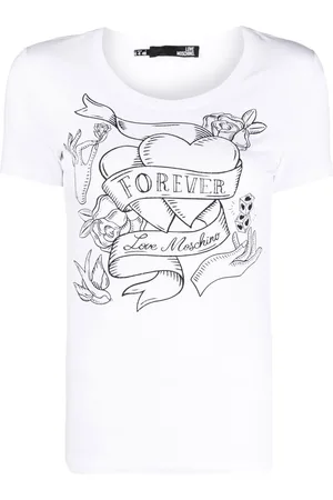 Moschino Slogan-print short-sleeved T-shirt