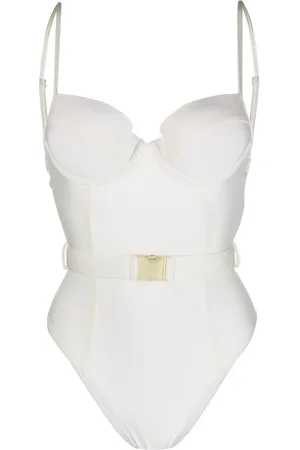 Noire Swimwear Belted sweetheart swimsuit