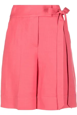 Twin-Set Tie-waist straight-leg shorts