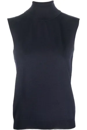 Maison Margiela Roll-neck sleeveless knitted top