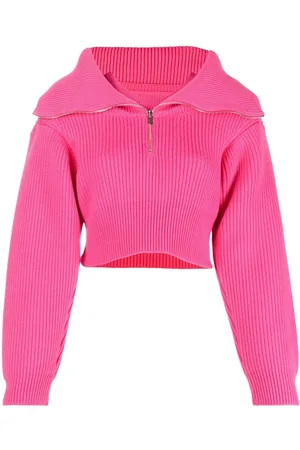 Jacquemus Zip-up neck cropped jumper