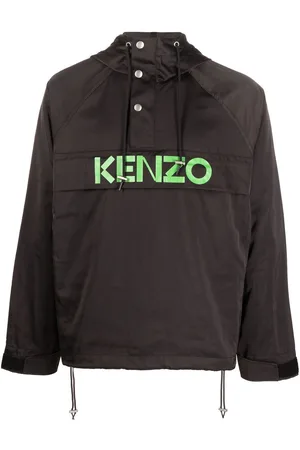 Kenzo Logo-print hooded satin jacket