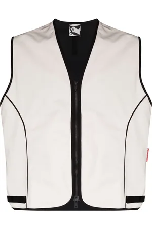 GR10K Zip-fastening sleeveless jacket
