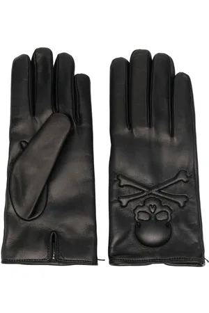Philipp Plein Cashmere-lined leather gloves