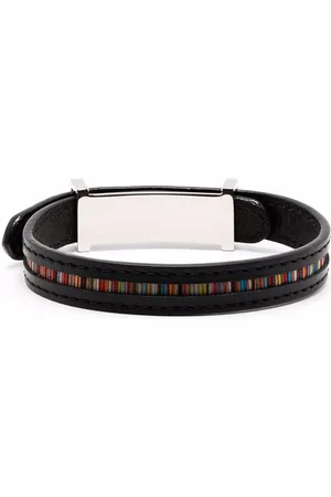 Paul Smith Artist-stripe leathe bracelet