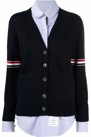 Thom Browne RWB-armbands V-neck cardigan