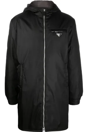 Prada Triangle-logo zip-up parka