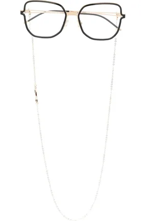 HUGO BOSS Square-frame chain glasses