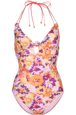 ZIMMERMANN Floral-print knotted one-piece