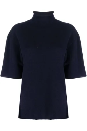 Jil Sander Short-sleeved roll-neck knitted top
