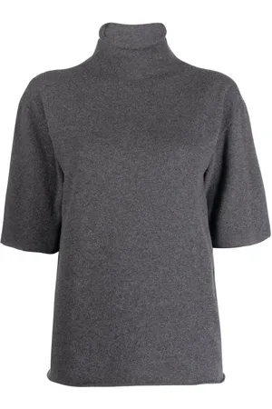 Jil Sander Short-sleeved roll-neck knitted top