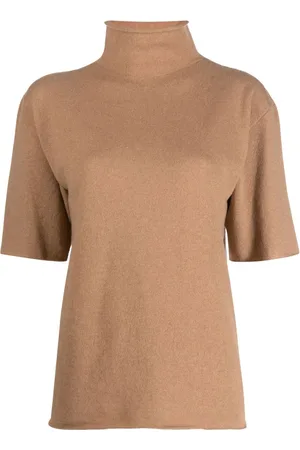 Jil Sander Short-sleeved roll-neck knitted top