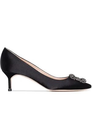 Manolo Blahnik Hangisi 50mm bejewelled detail pumps