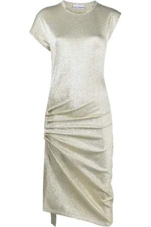 Paco rabanne Side gathered-detail midi dress